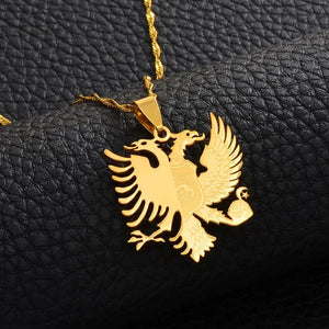 Montenegro & Albania Eagle Pendant Necklace