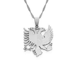 Montenegro & Albania Eagle Pendant Necklace