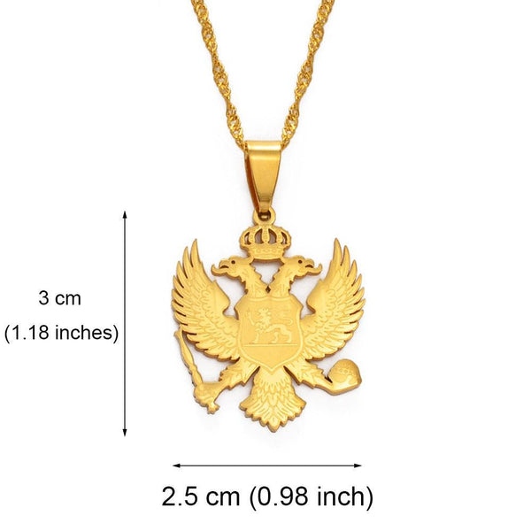 Montenegro Eagle Pendant Necklace