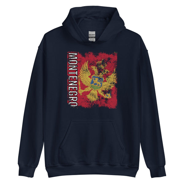 Montenegro Flag - Distressed Flag Hoodie