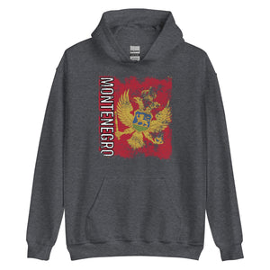 Montenegro Flag - Distressed Flag Hoodie