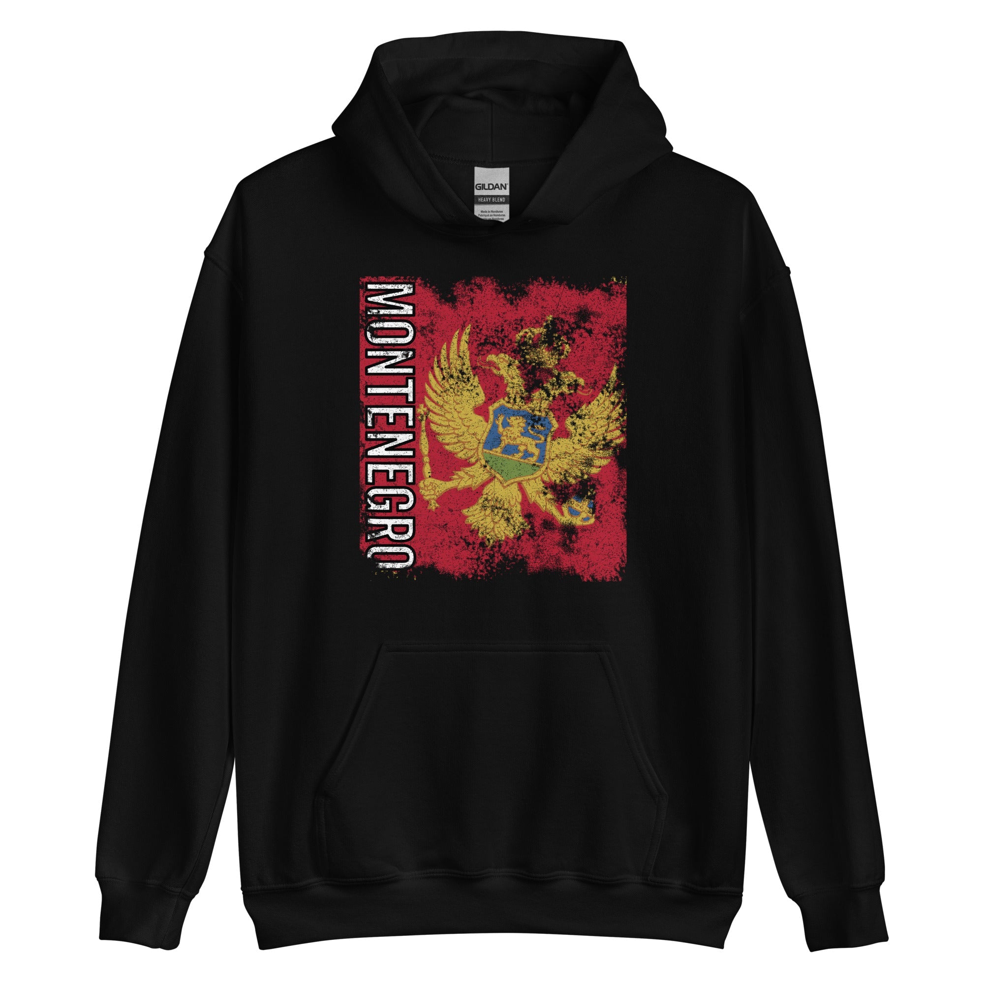 Montenegro Flag - Distressed Flag Hoodie