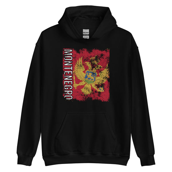 Montenegro Flag - Distressed Flag Hoodie