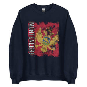 Montenegro Flag - Distressed Flag Sweatshirt