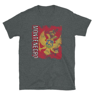 Montenegro Flag Distressed T-Shirt