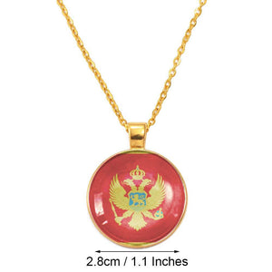 Montenegro Flag Necklace