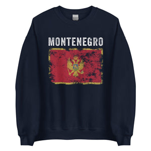 Montenegro Flag Vintage Montenegrin Flag Sweatshirt