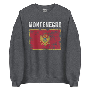 Montenegro Flag Vintage Montenegrin Flag Sweatshirt