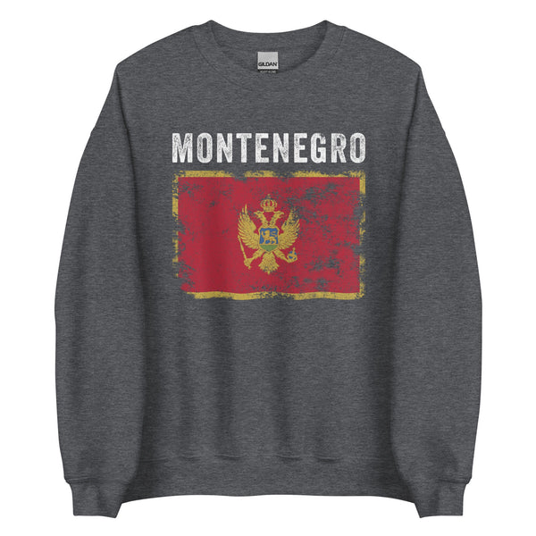 Montenegro Flag Vintage Montenegrin Flag Sweatshirt