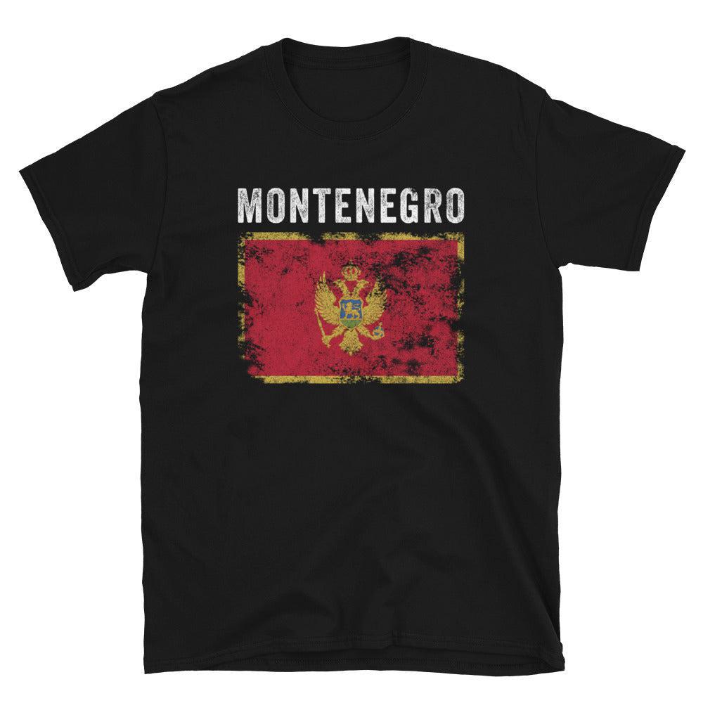 Montenegro Flag Vintage Montenegrin Flag T-Shirt