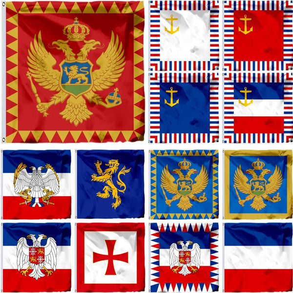 Montenegro Flags - 150x150cm(5x5ft) - 90x90cm(2x3ft)