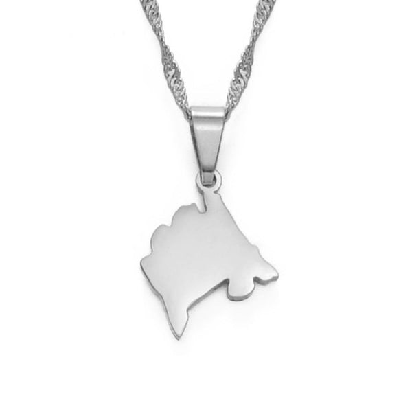 Montenegro Map Necklace