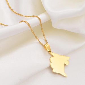 Montenegro Map Necklace