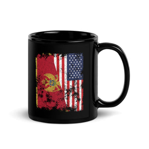 Montenegro USA Flag - Half American Mug