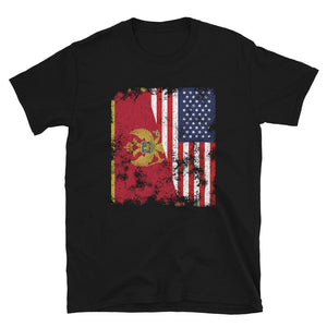 Montenegro USA Flag - Half American T-Shirt