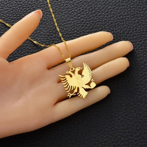 Montenegro and Albania Eagle Pendant Necklace