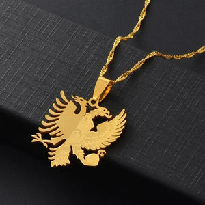 Montenegro and Albania Eagle Pendant Necklace