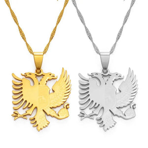 Montenegro and Albania Eagle Pendant Necklace