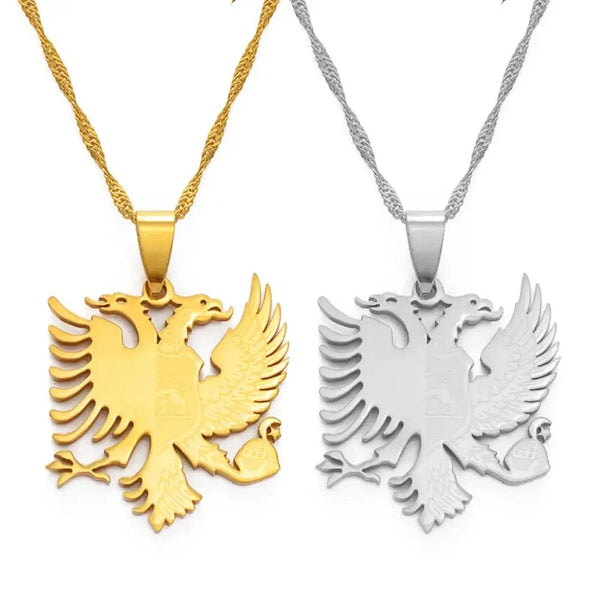 Montenegro and Albania Eagle Pendant Necklace