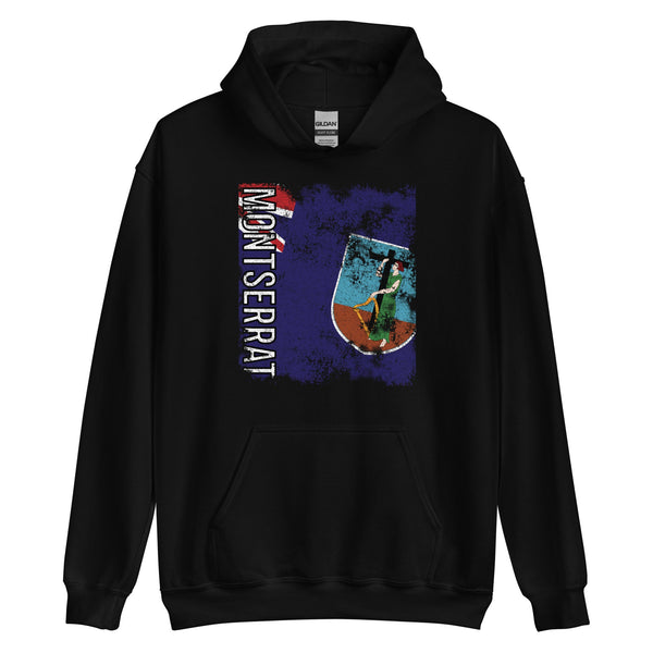 Montserrat Flag - Distressed Flag Hoodie