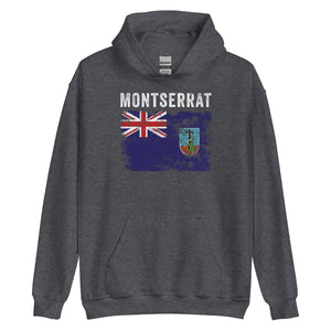 Montserrat Flag Distressed Hoodie