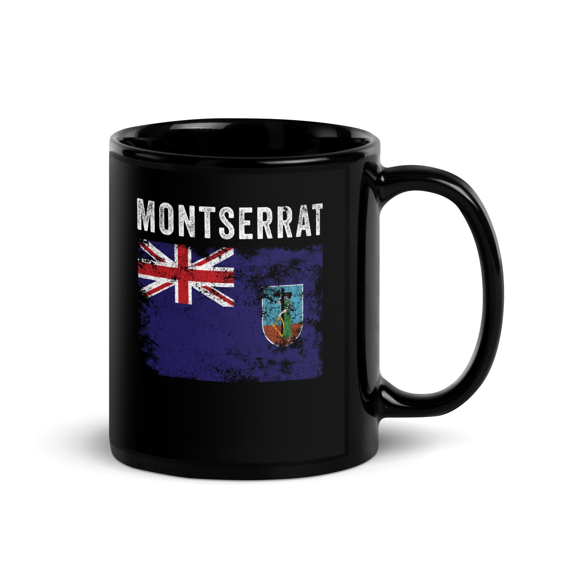 Montserrat Flag Distressed Mug