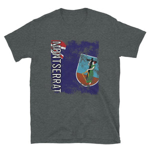 Montserrat Flag Distressed T-Shirt