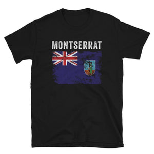 Montserrat Flag Distressed T-Shirt