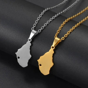 Montserrat Map Necklace