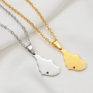 Montserrat Map Necklace