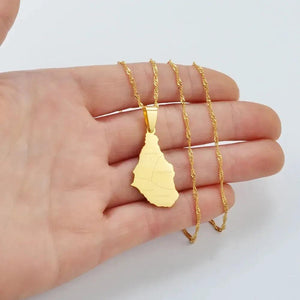Montserrat Map Necklace