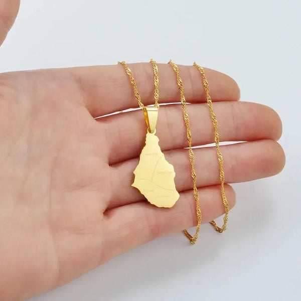 Montserrat Map Necklace