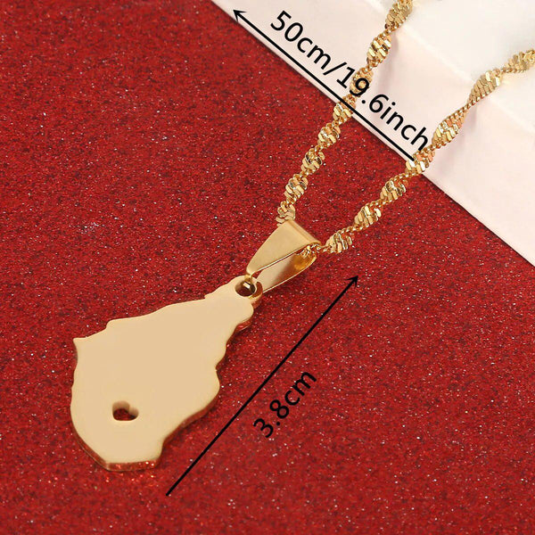 Montserrat Map Necklace