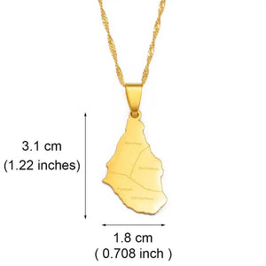 Montserrat Map Necklace
