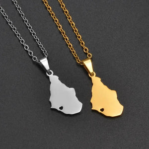 Montserrat Map Necklace