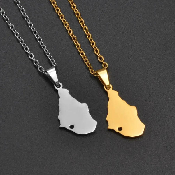 Montserrat Map Necklace
