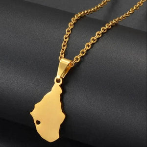Montserrat Map Necklace