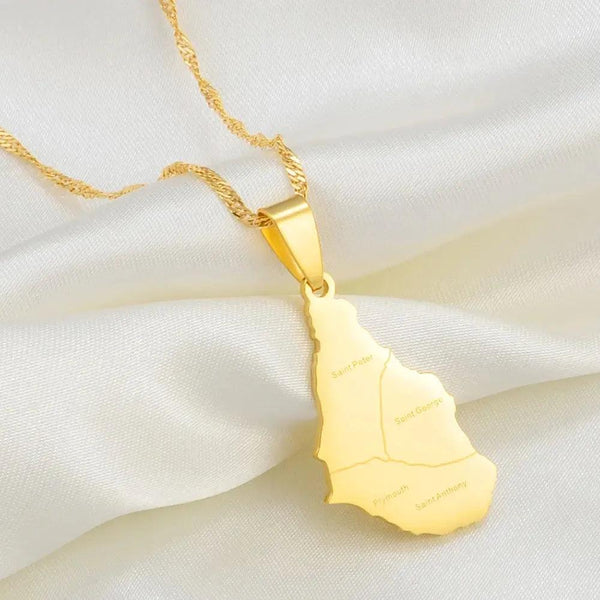Montserrat Map Necklace