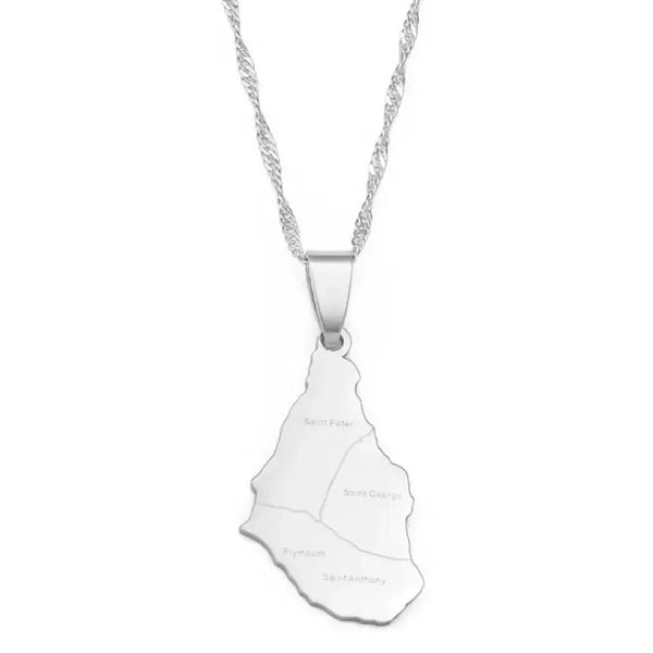 Montserrat Map Necklace