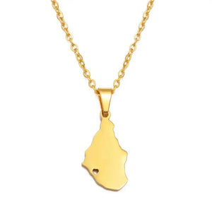 Montserrat Map Necklace