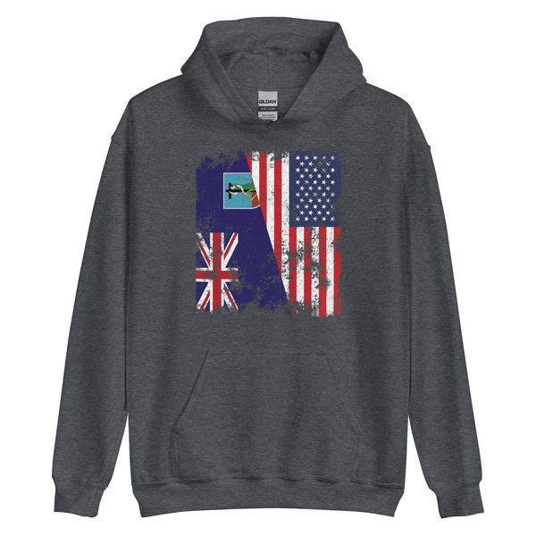 Montserrat USA Flag - Half American Hoodie