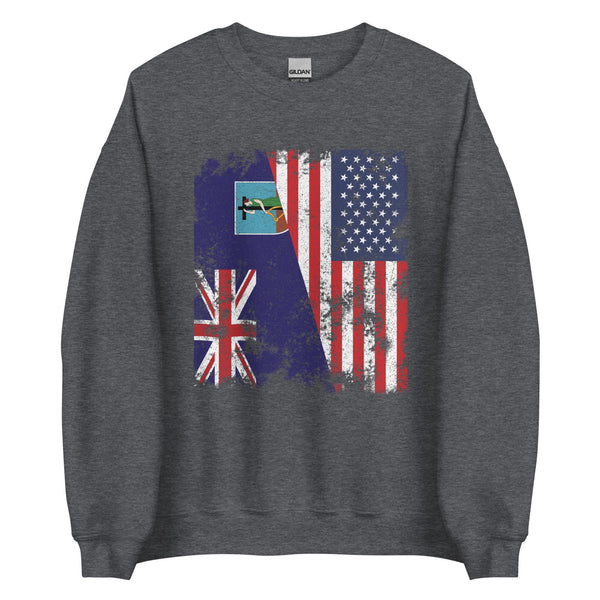 Montserrat USA Flag - Half American Sweatshirt