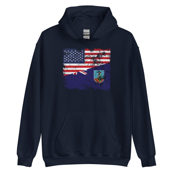 Montserrat USA Flag Hoodie