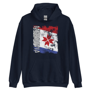 Mordovia Flag - Distressed Flag Hoodie