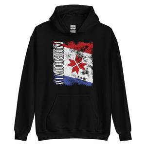 Mordovia Flag - Distressed Flag Hoodie