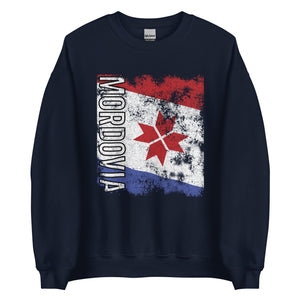 Mordovia Flag - Distressed Flag Sweatshirt