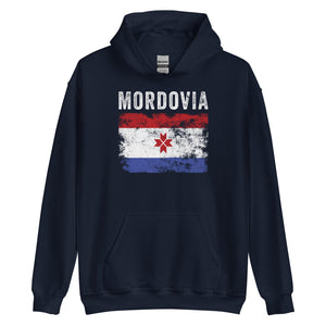 Mordovia Flag Distressed - Mordvin Flag Hoodie