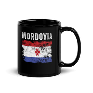 Mordovia Flag Distressed - Mordvin Flag Mug