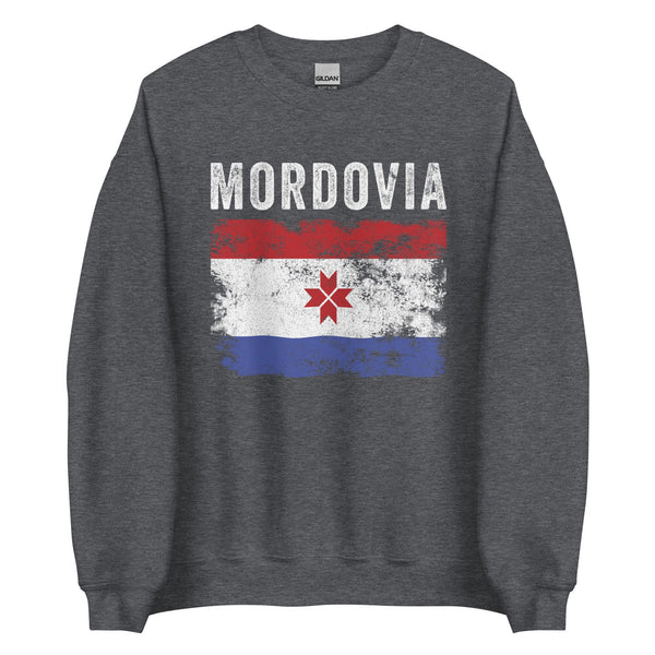 Mordovia Flag Distressed - Mordvin Flag Sweatshirt