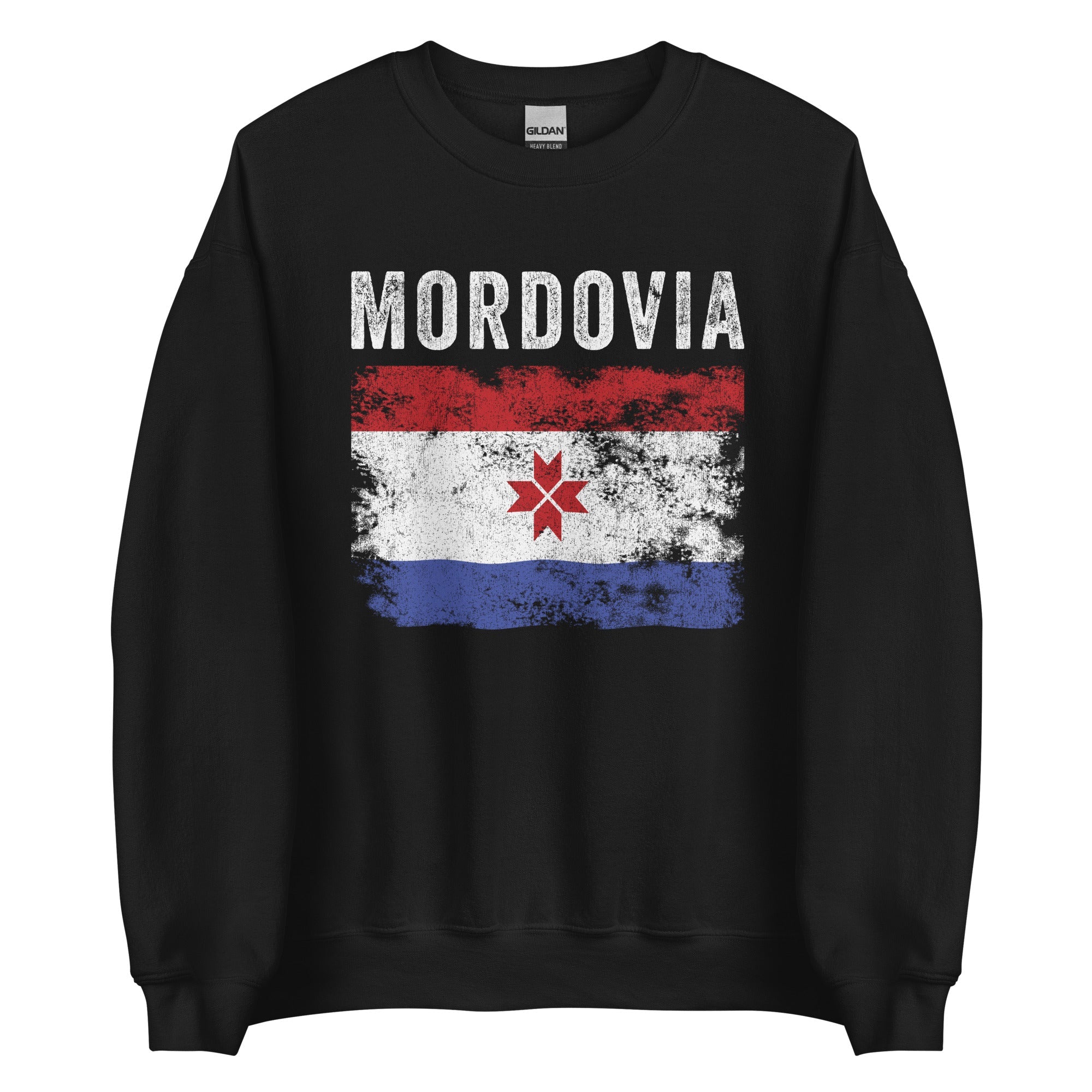 Mordovia Flag Distressed - Mordvin Flag Sweatshirt